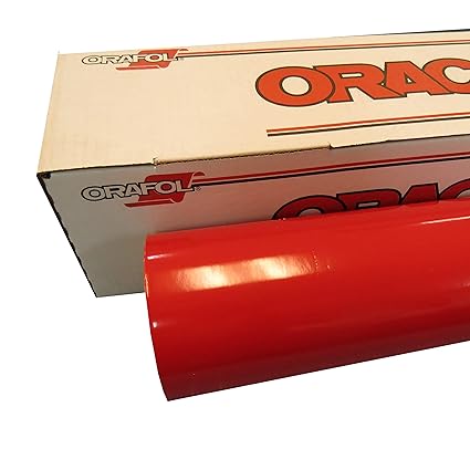 ORACAL 24 x 30 Ft Roll of Glossy 651 Red Vinyl for Craft Cutters and Vinyl Sign Cutters