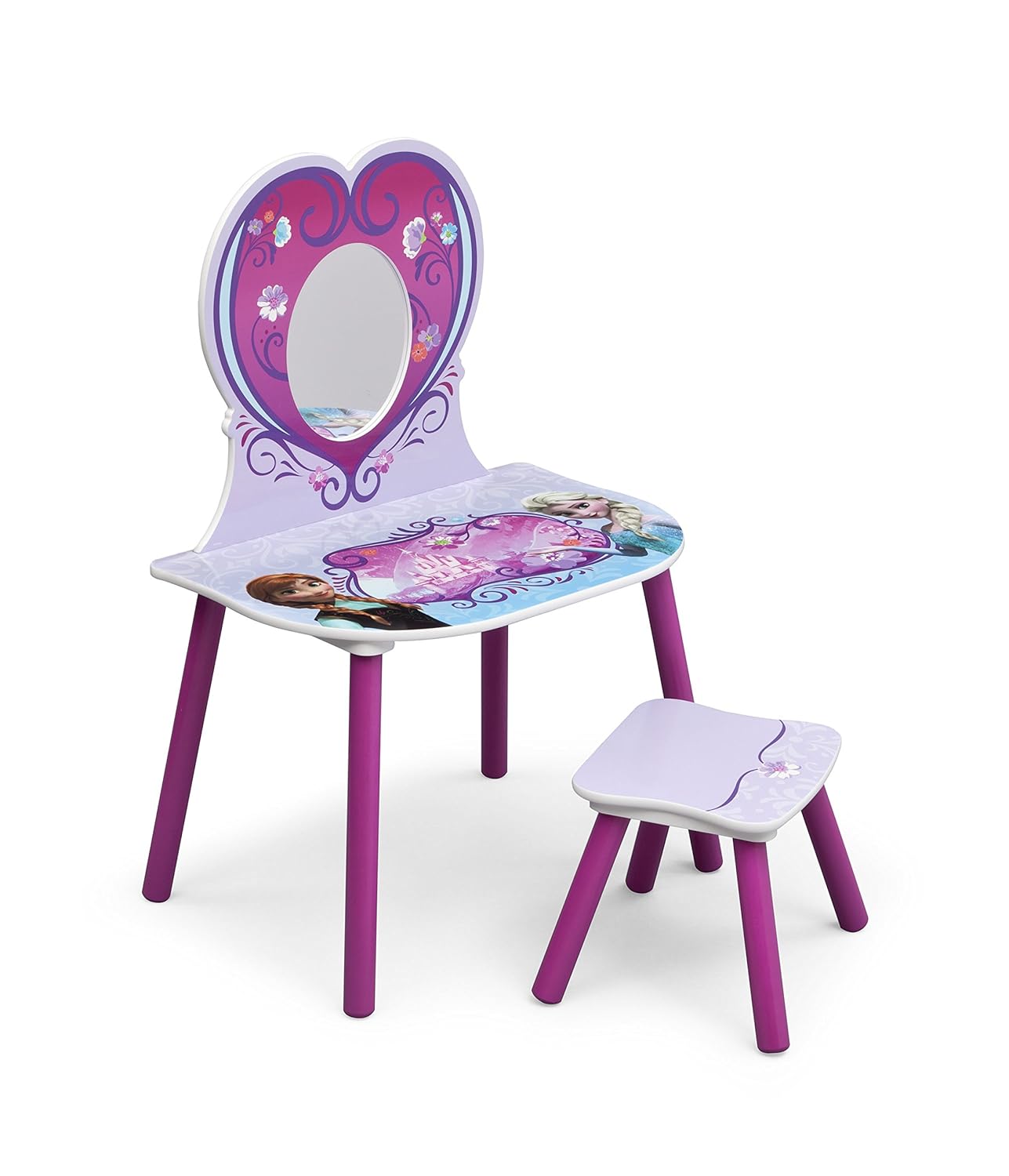 disney frozen vanity with stool