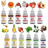 Soap Fragrance Oil - 12 Liquid Soap Scents Set for Bath Bomb Making, Soap Making Supplies, DIY Slime - Concentrated Food Grad
