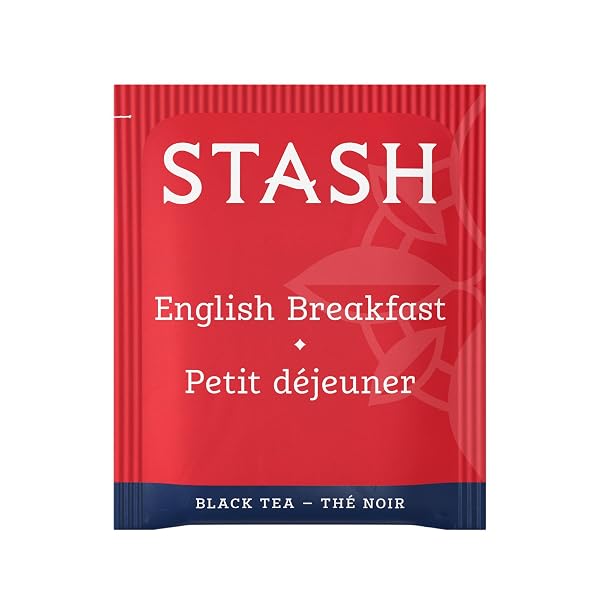 STASH TEA ENGLISH BREAKFAST BLACK TEA – CAFFEINATED, NON-GMO PROJECT VERIFIED PREMIUM TEA WITH NO ARTIFICIAL INGREDIENTS, 20 COUNT (PACK OF 6) – 120 BAGS TOTAL