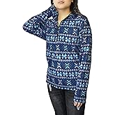 Victory Outfitters Ladies' Patterned Microfleece 1/4 Zip Pullover