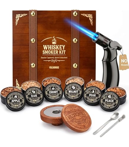 Amazon.com: iEZZONE Whiskey Smoker Kit with Torch, Cocktail Smoker