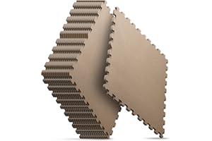 NAZHURA Home Gym Mat, Puzzle Exercise Mat, EVA Interlocking Foam Floor Tiles for Home Workout Equipment and Kids' Play Areas - Blue, 24 in x 24 in x ½ in - (Brown, 16 Pack(64 SQ FT))