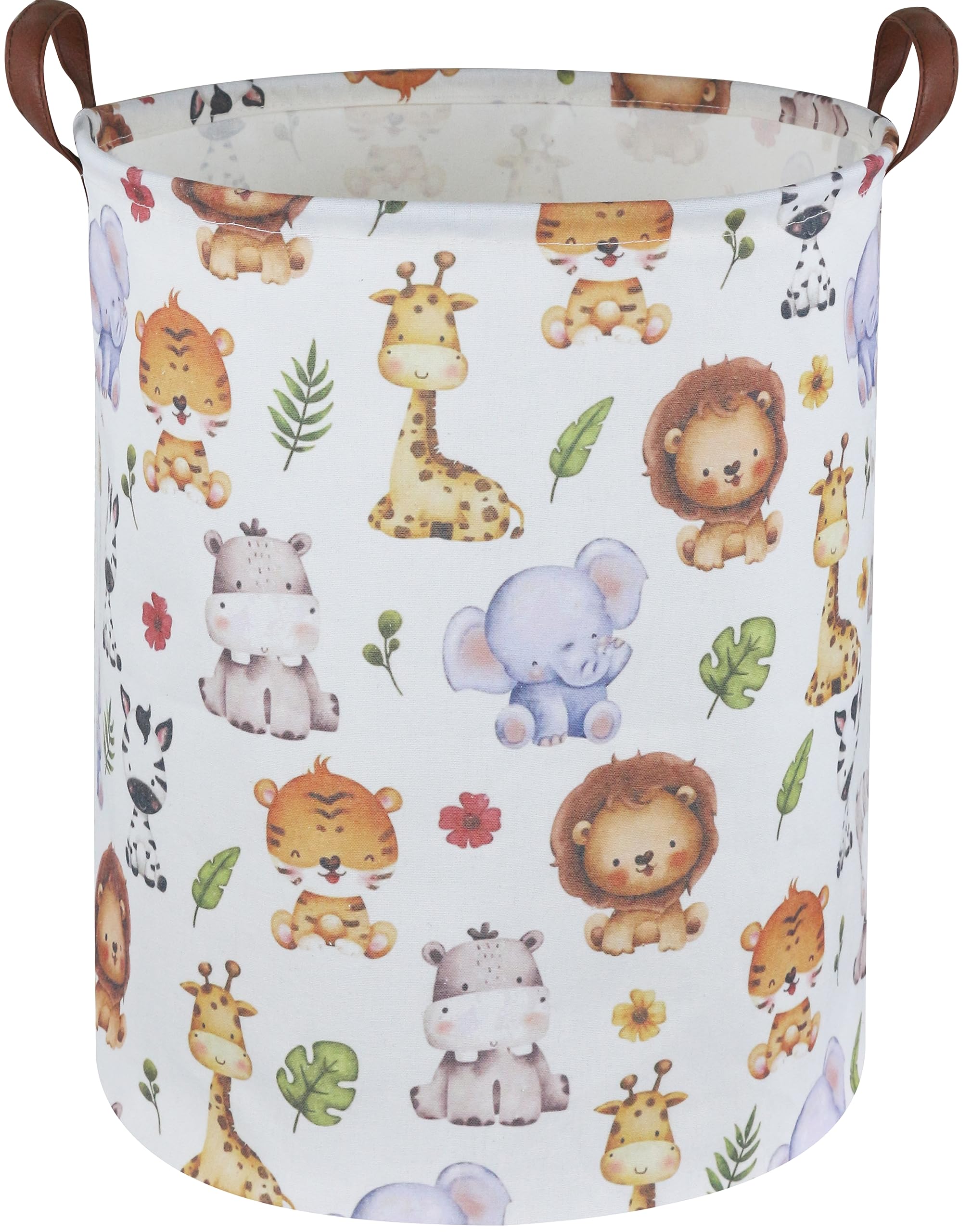 Photo 1 of Sanjiaofen Kids Laundry Hamper,Baby Laundry Basket Animal Storage Baskets for Kids Room Decor,Nursery Hamper,Bedroom,Toy Organizer,(Cute Animal)