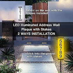 Tomskiko Solar House Numbers for Outside, Lighted