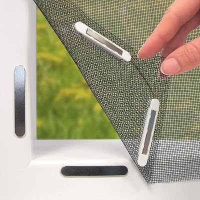 Hoberg Window Fly Screen Magnetic Fastening 16 Magnets Up to 150 x 130 cm