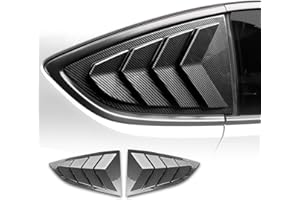 KUNGKIC for Toyota GR86 86 Subaru BRZ 2021 2022 2023 2024 Rear Side Window Scoop Louvers Air Vent Scoop Louvers Covers ABS Sun Rain Shade Vent 2PCS Exterior Decoration Glossy Carbon Fibre Pattern