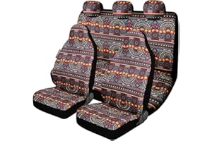 P&J AUTO P&J Durable Blanket Car Seat Cover Magic Boho Bucket Universal Fit for Cars SUVs Trucks Vans
