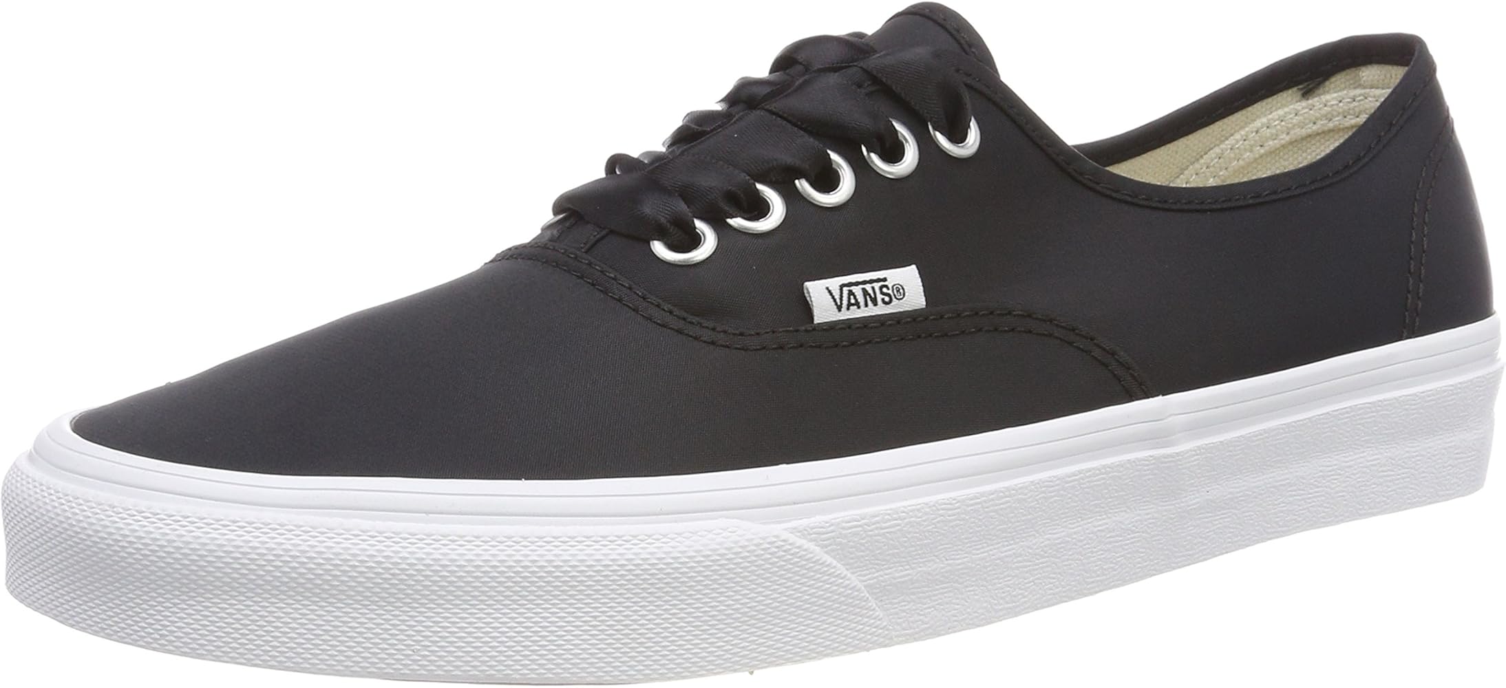black satin vans