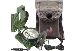 Cammenga Compass Military Grade Phosphorescent - Lensatic Compass Shock, Sand, and Waterproof, Tactical, Navigation - Made in The USA