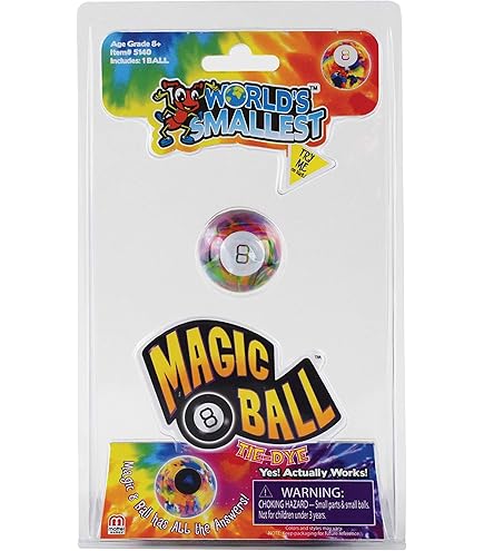 World's Smallest Magic 8 Ball Bundle Set of 2 - Black and Tie Dye