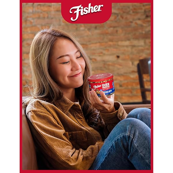 FISHER SNACK OVEN ROASTED NEVER FRIED, ALMONDS, CASHEWS, PECANS, PISTACHIOS, MADE WITH SEA SALT, DELUXE MIXED NUTS, 8.75 OZ