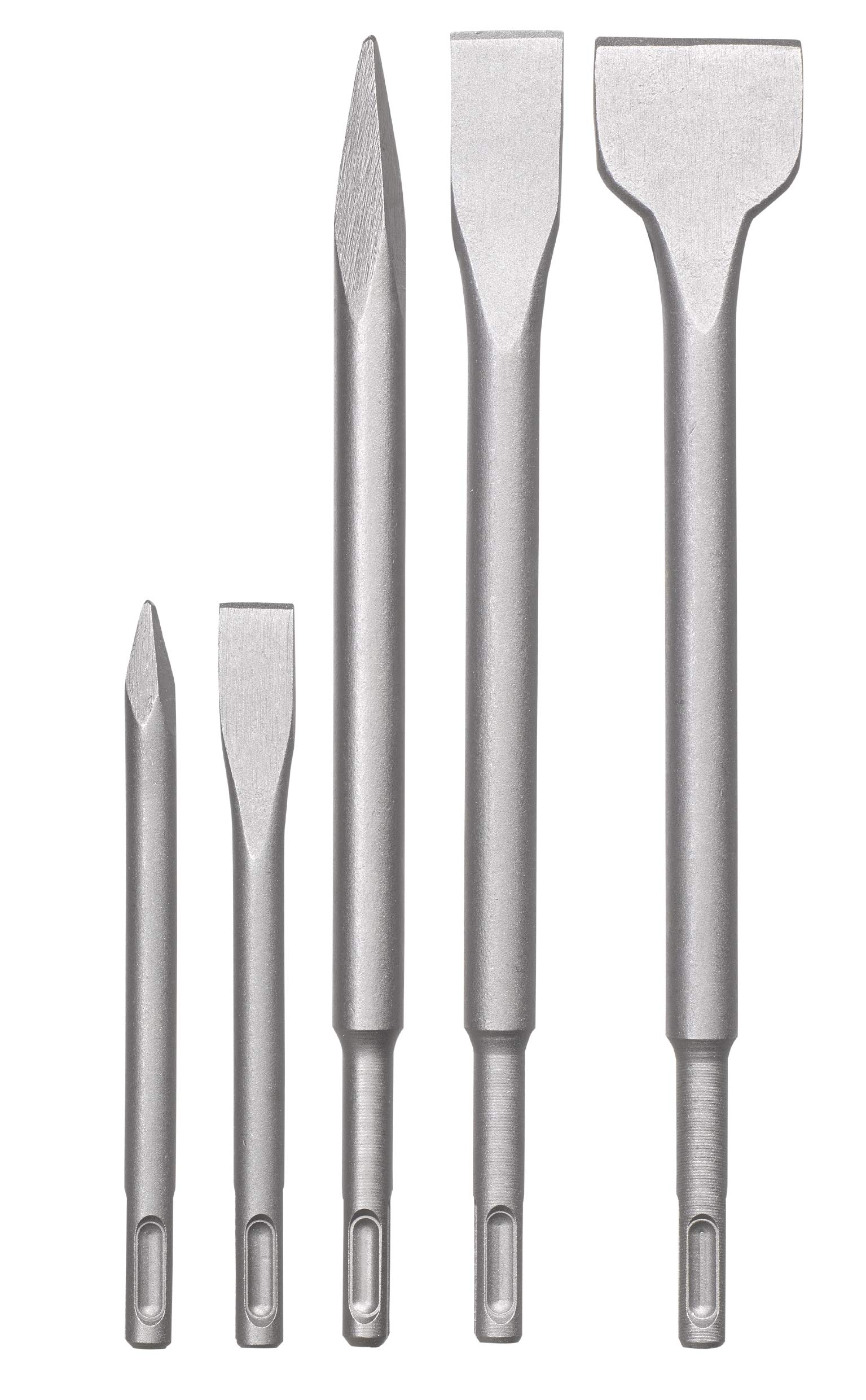 KWB SDS-PLUS CHISEL SET FOR ROTARY HAMMER - 5-PIECE STONE AND CONCRETE CHISEL SET IN PLASTIC CASE