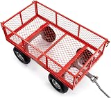 Gorilla Carts Steel Utility Cart 800 lb Capacity Heavy-Duty Red view 9