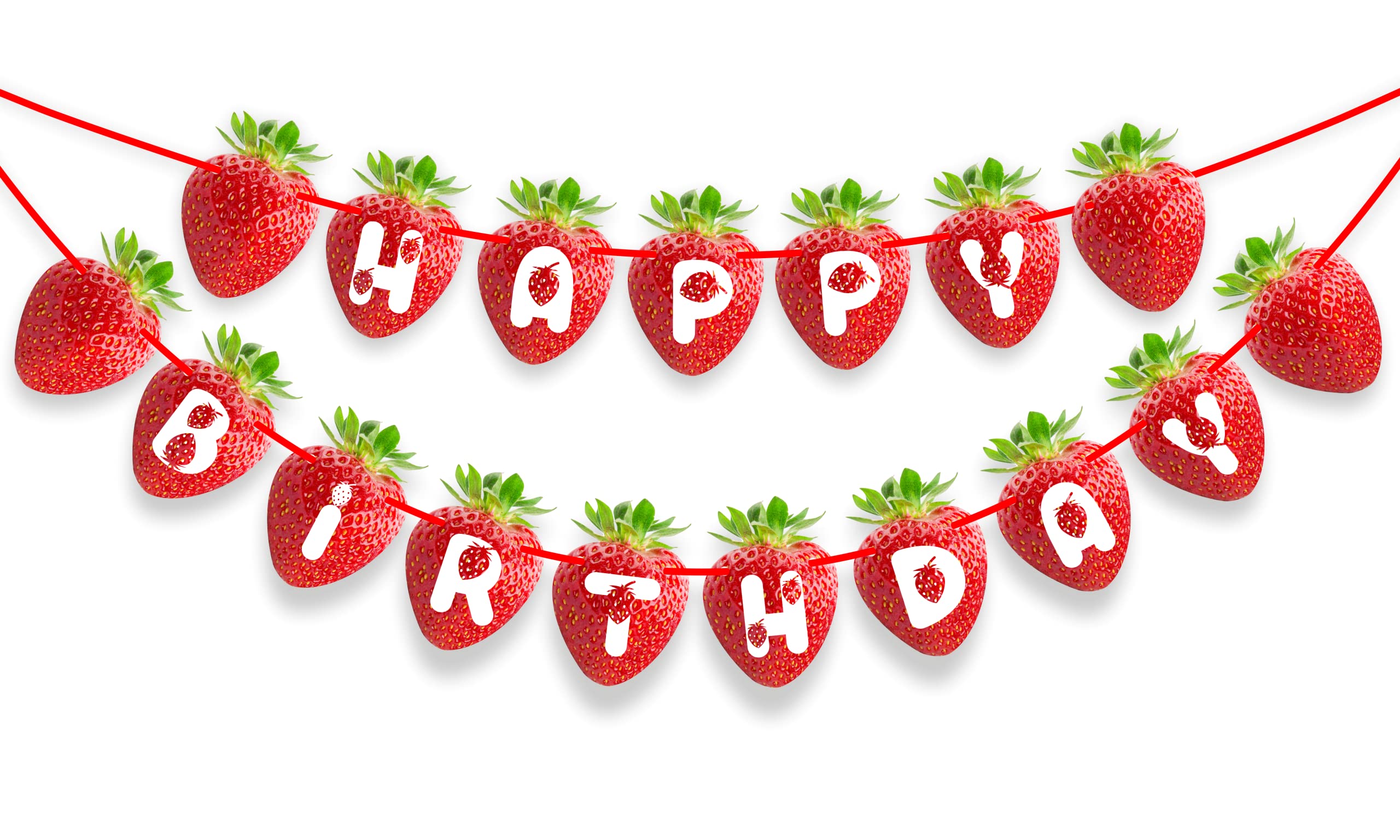 Seyal® Real Strawberry Happy Birthday Banner