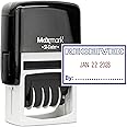 MaxMark Office Self Inking Date Stamp with Phrase Received - 2 Color Blue/Red Ink