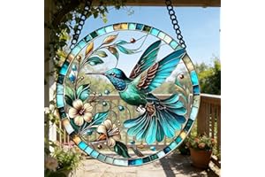 Acrylic Round Hanging Decoration Suncatcher Circular Wall Ornament Colorful Art Plate for Home Window Wall Hanging