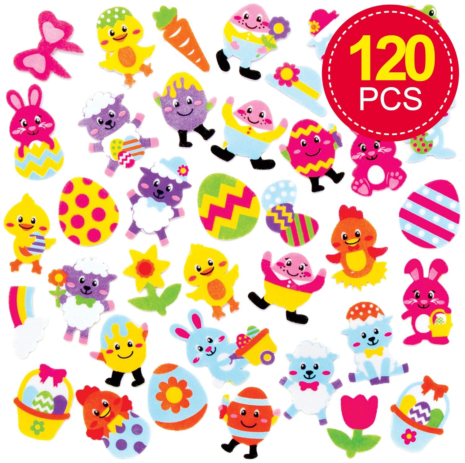 Baker Ross Easter Foam Stickers, Creative Art and Craft Supplies for