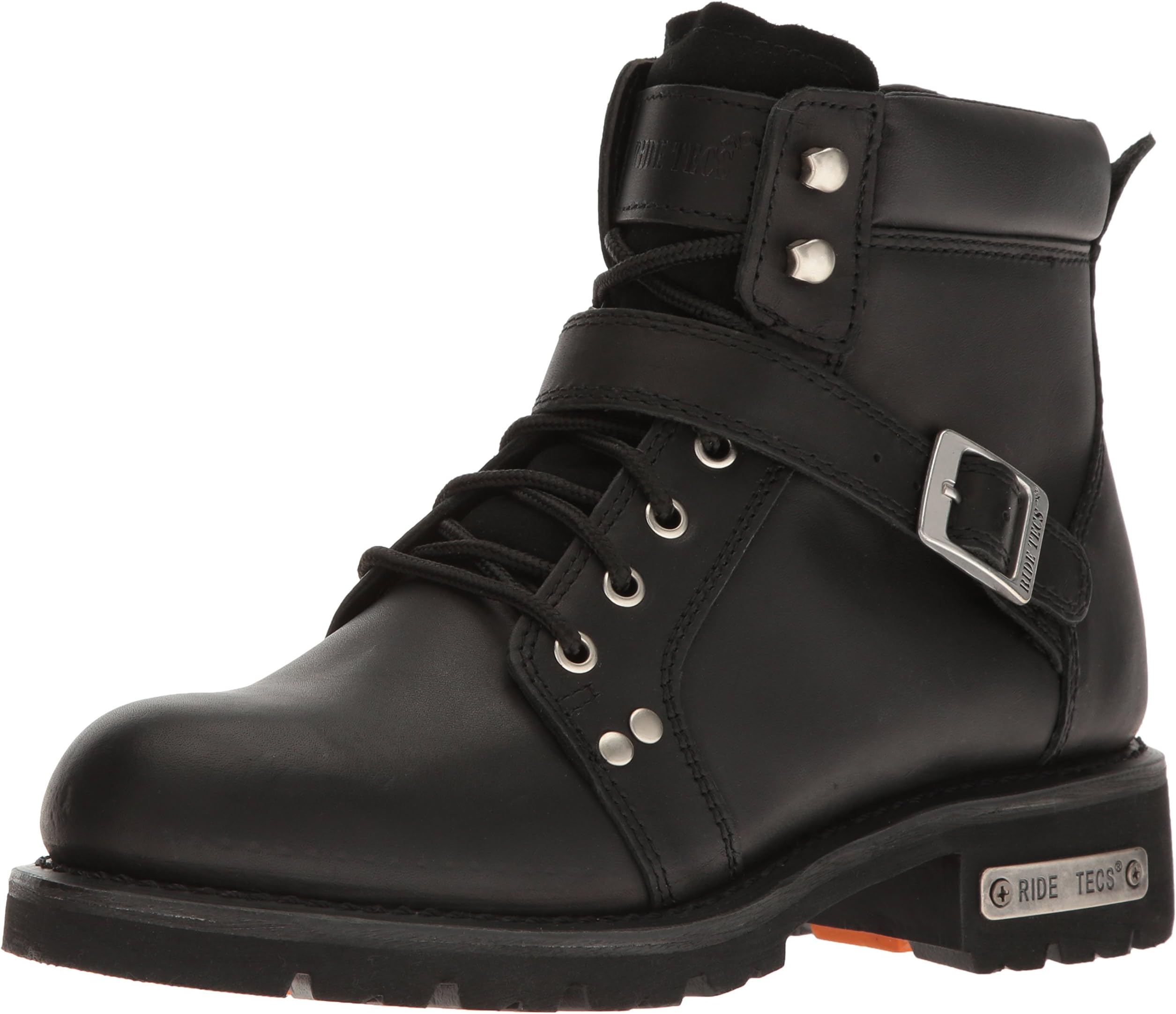 Ride Tec Men's 9143 6" Lace Zipper Black Work Boot