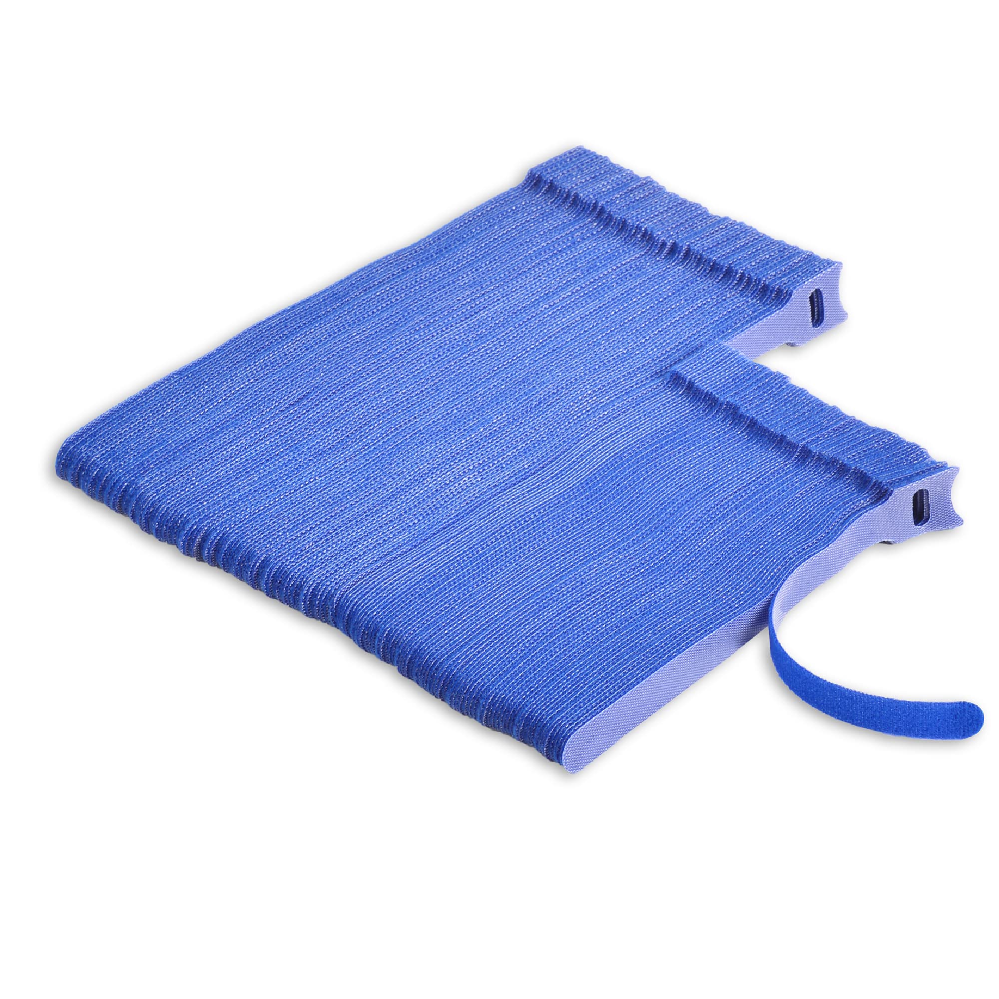 VENGABY 160PCS Reusable Cable Ties Cable Strap, Adjustable Cable Ties Reusable Thin Wire Cord Organization Ties with Hook and Loop, Loop Long Cable Straps Ties for Home, Office (Blue)