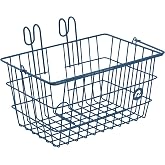 Retrospec Apollo-Lite Lift-Off Bike Basket - Detachable Steel Handlebar Basket with Carrying Handle for Commuting, Shopping &amp; Beach Trips - 14.5in x 9.5in Weather-Resistant Biking Gear