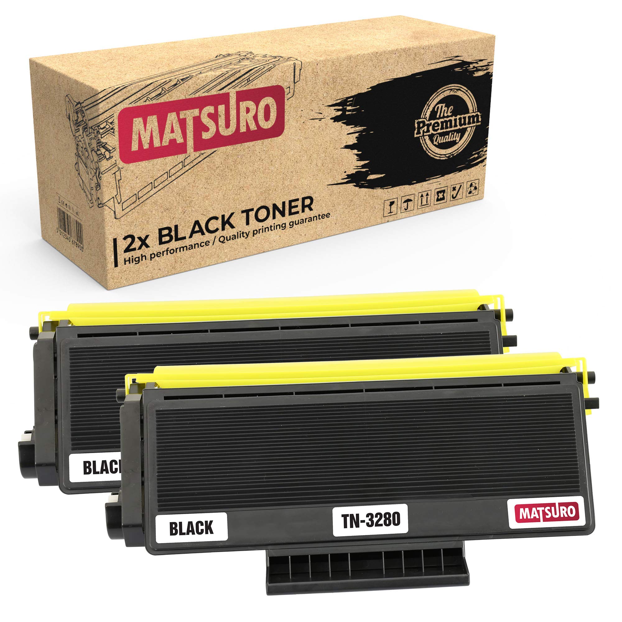 Matsuro Original | Compatible Toner Cartridge Replacement for BROTHER TN-3280 (2 BLACK)