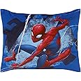 Marvel Spiderman to the Rescue Blue and Red Plush Toddler Pillow