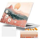 Lepeoac for MacBook Air 13.6 inch Case M4 M3 M2 2025 2024-2022 Release Model A3240 A3113 A2681, Sturdy Plastic Hard Shell Case for MacBook Air M2 13 inch with Touch ID, Mountains