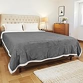 YUSTAL Electric Heated Blanket Twin Size 62x84 Inch - Super Soft Flannel, 10 Heat Settings, 1-12H Auto Shut Off, Machine Washable, Safe for Overnight Use(Light Grey)