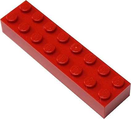 Pieces: Red (Bright Red) 2x8 Brick x1 