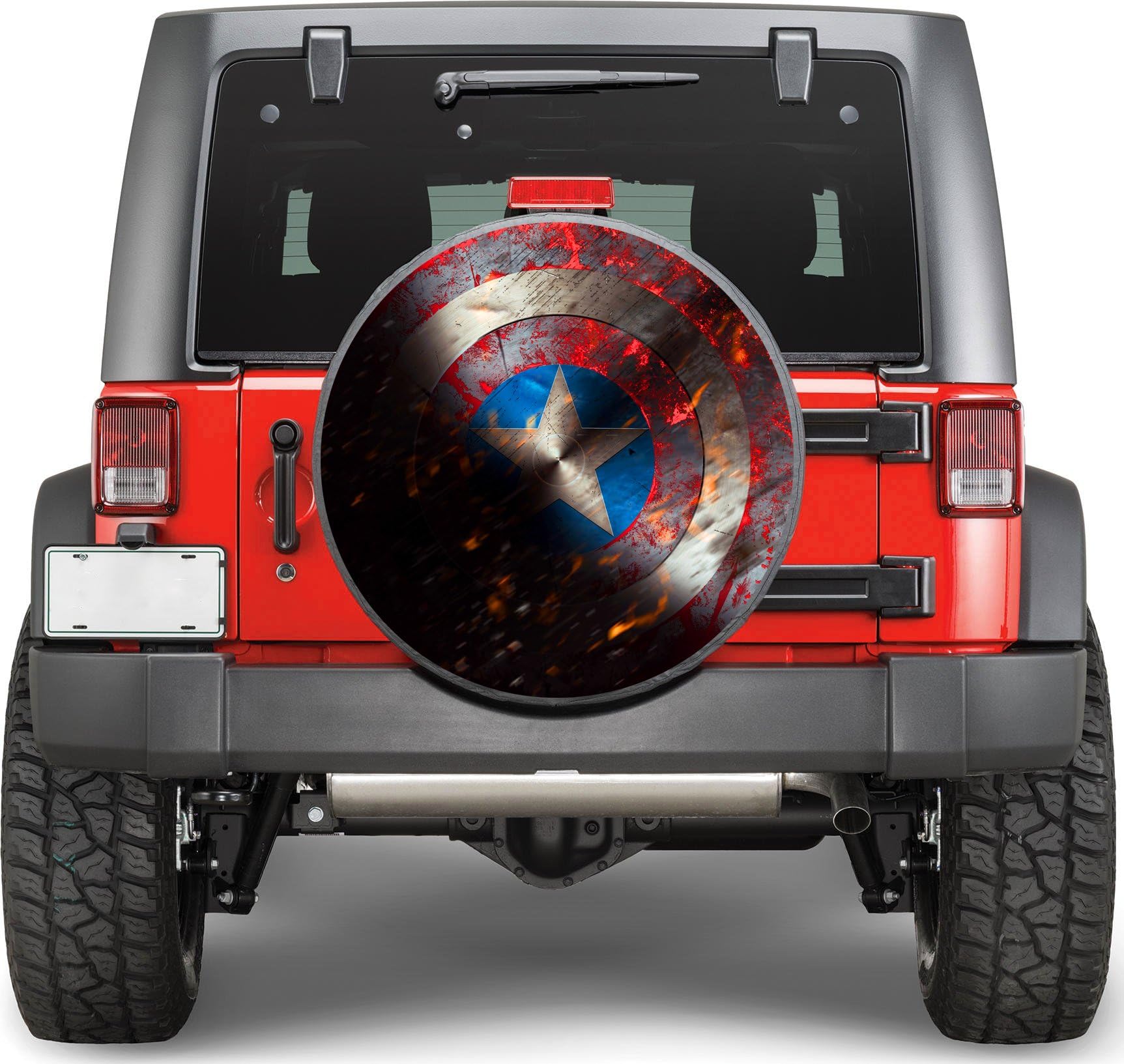 Captain America Sticker Full Color Spare Tire Cover Decal, Sticker Wheel Cover gc2259