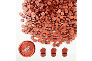 Wax Seal Beads, Ioggtser 500 PCS Octagon Sealing Wax Beads for Wax Seal Stamp, Wax Sealing Beads for Making Wax Seals for Wed