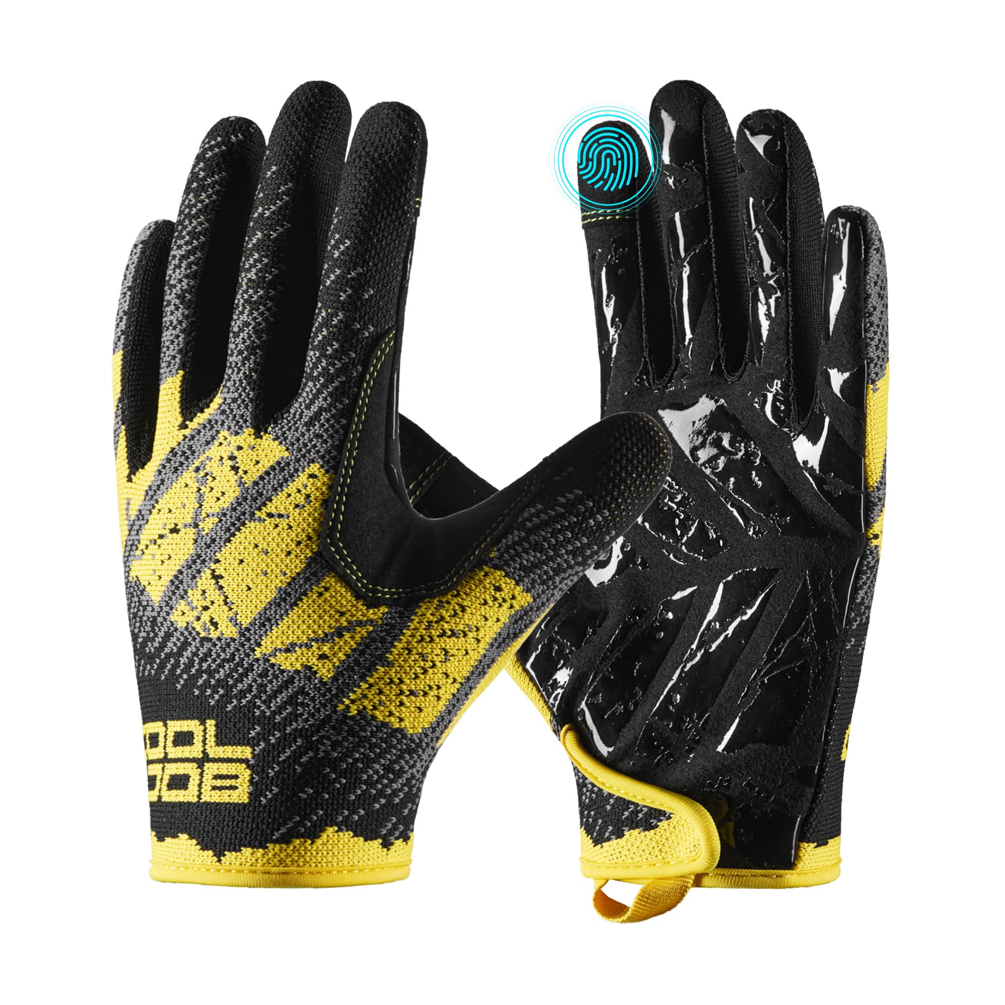 Photo 1 of COOLJOB 3D Knit Gloves with Grip for Men, Breathable Durable Gloves for Cycling, Mechanic Work, Driving, Auto Move, Black-Grey Small