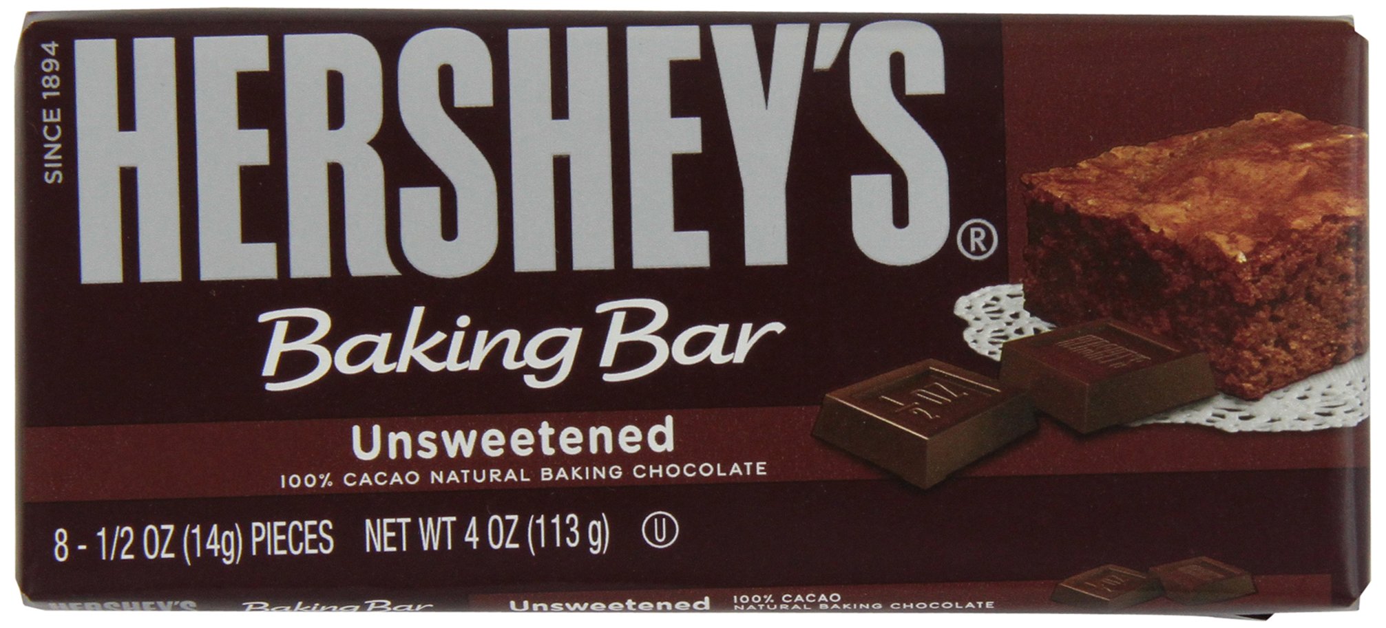 HERSHEY'S Baking Chocolate (Unsweetened Chocolate 4Ounce Bars Pack of