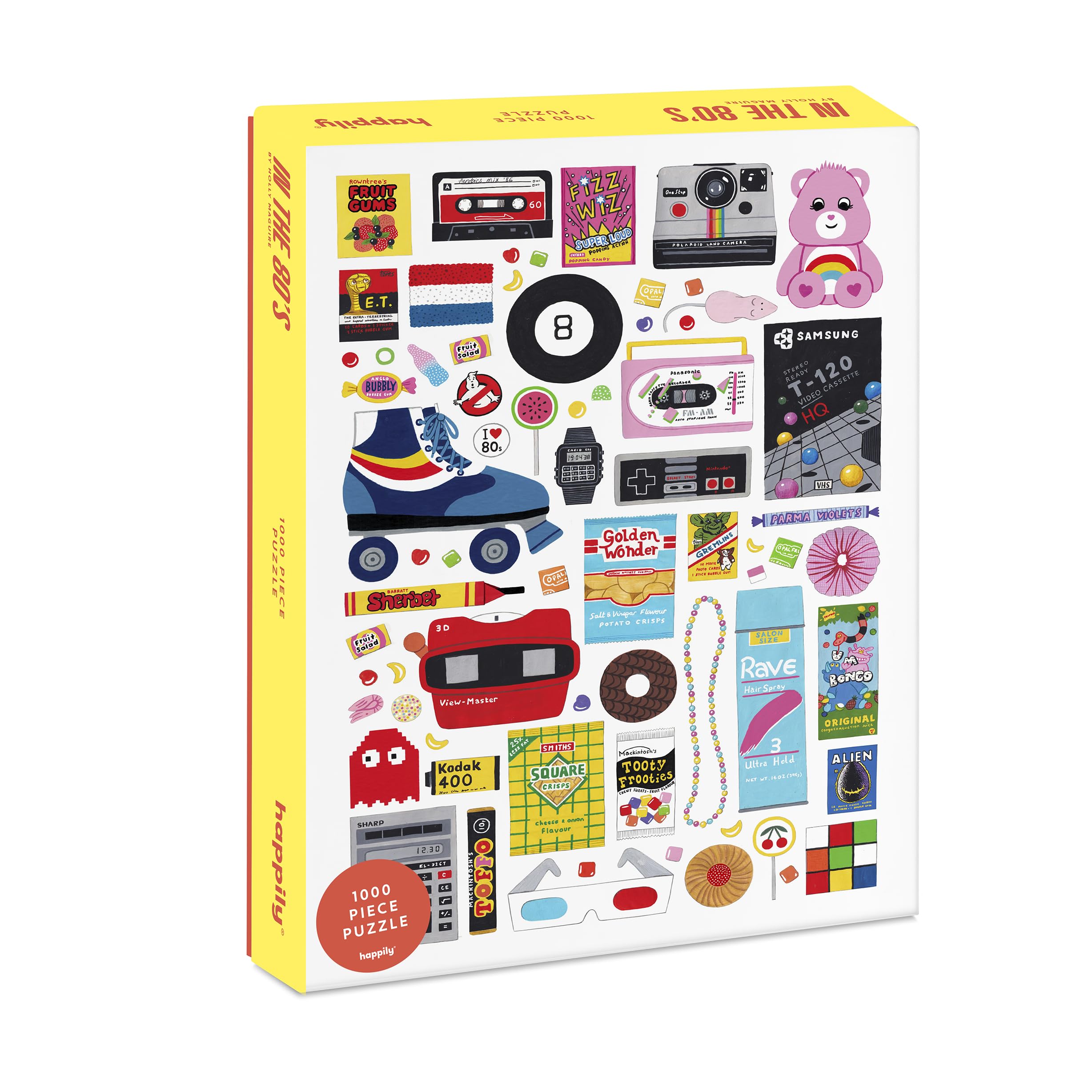 In the 80s 1000 Piece Jigsaw Puzzle for Adults | Premium 100% Recycled Board | 80s Retro 1000 Piece Puzzle for Adults | Retro Gifts | Happily Jigsaw Puzzles