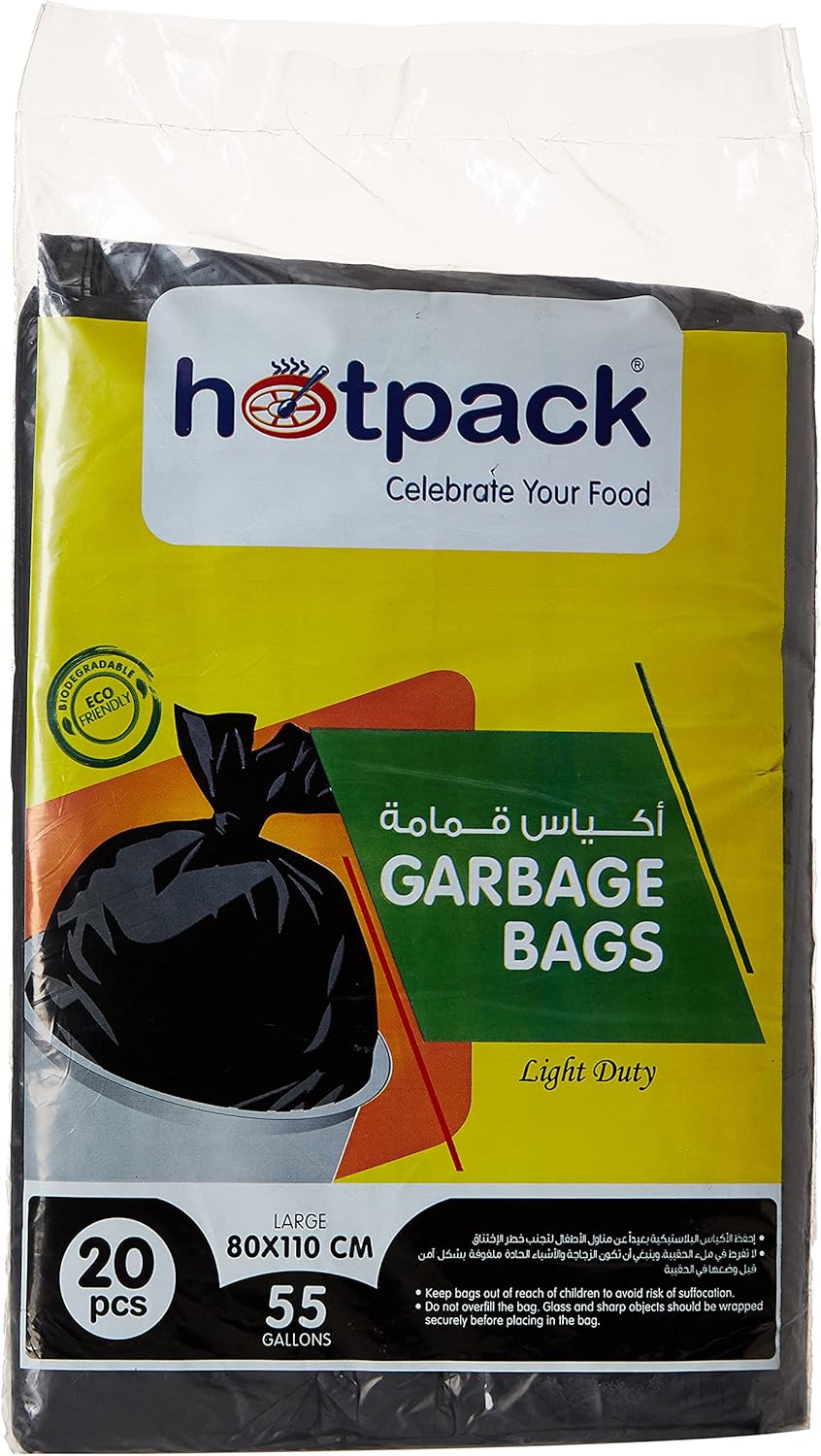 Hotpack Garbage Bag, 80x110 cm, 55 Gallon, 20 Pieces Buy Online at