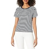 Velvet by Graham & Spencer Women's Aliah Jersey Stripes Short Sleeve Tee