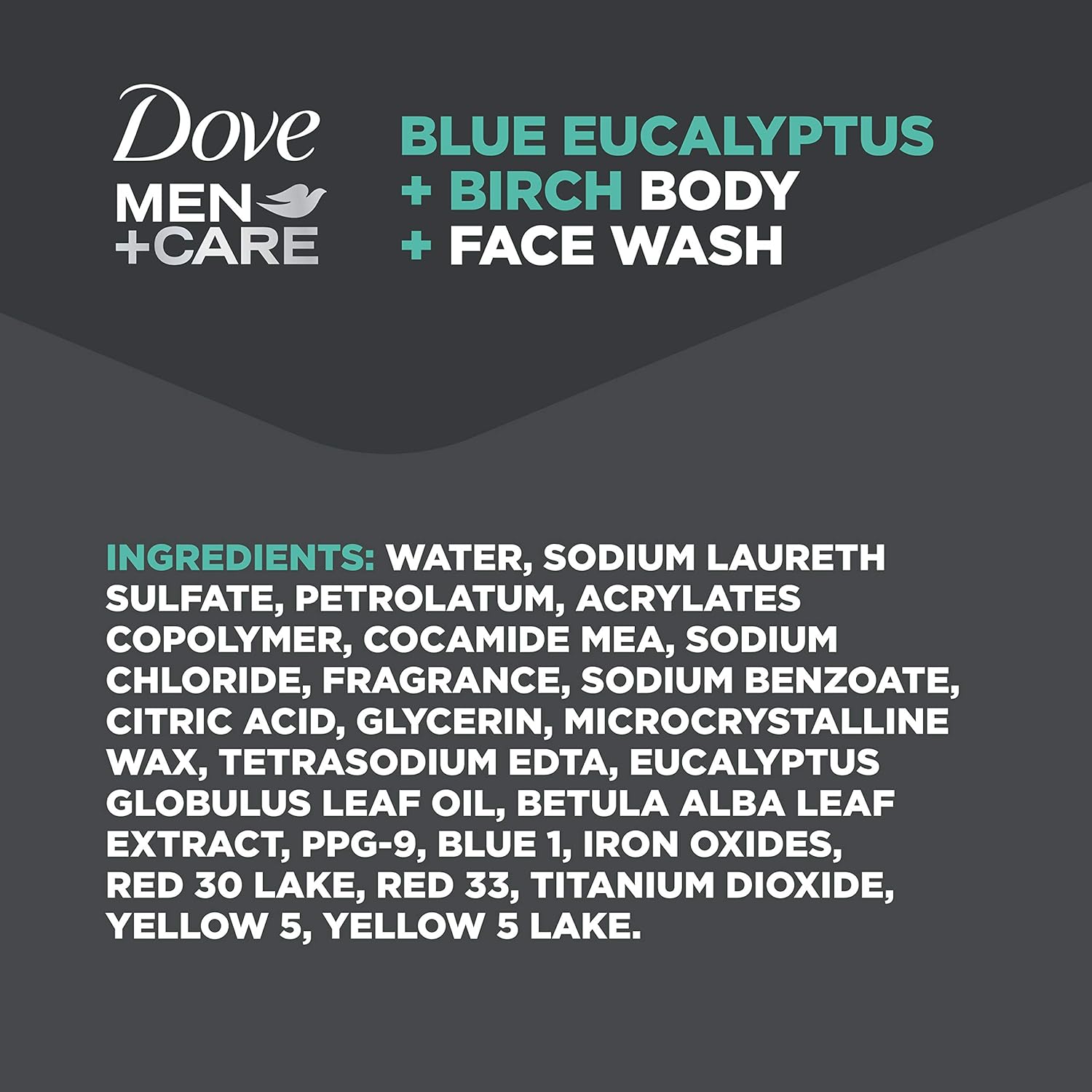 Dove Men+Care Mens Body Wash Dry Skin Body Wash with Micromoisture, Blue Eucalyptus and Birch Effectively Washes Away Bacteria While Nourishing Your Skin 18 oz 4 Count : Beauty