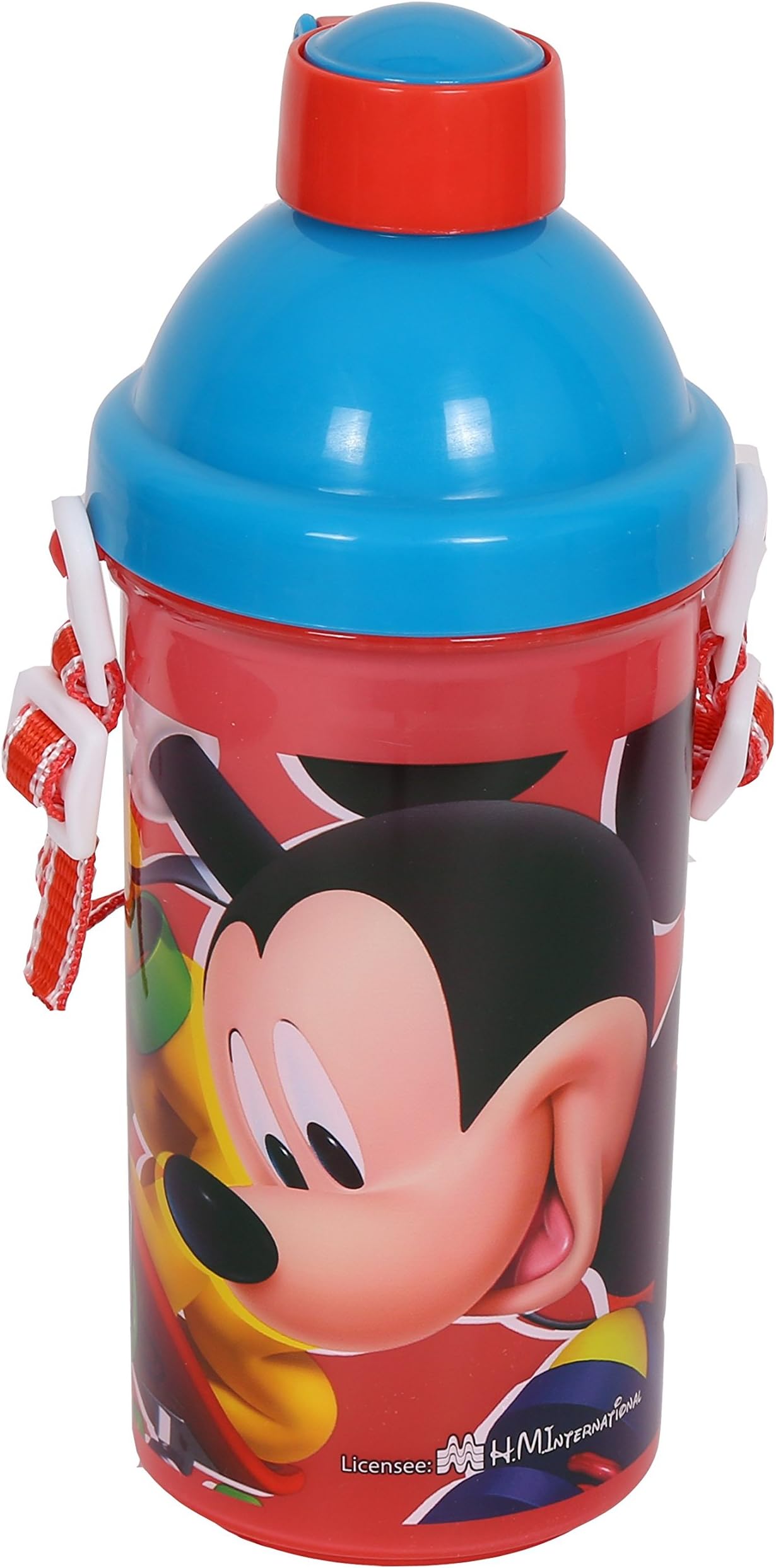 HM International Disney and Marvel Mickey Junior Plastic Sipper Water Bottle, 500ml, Multicolour
