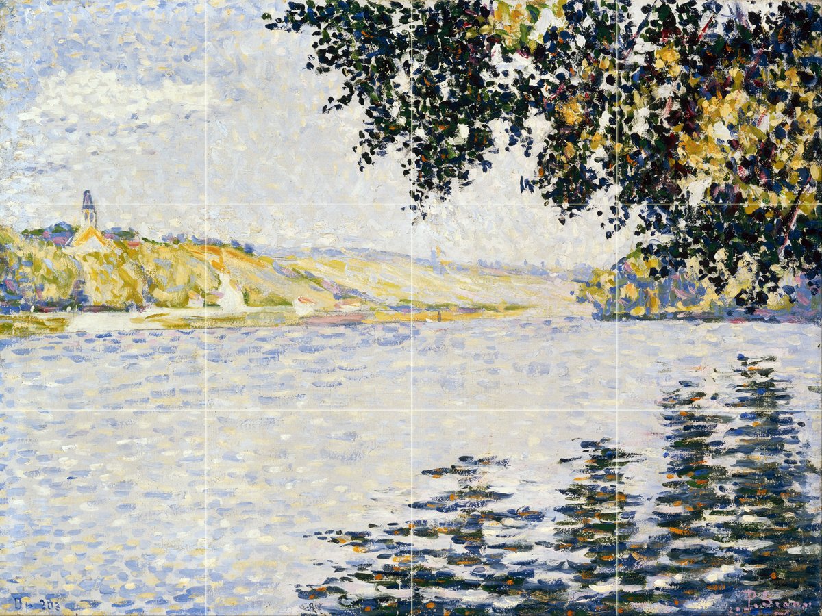 Vista del Sena P. Signac azulejo río mural cocina salpicadero mármol cerámica - Imagen 15 de 50