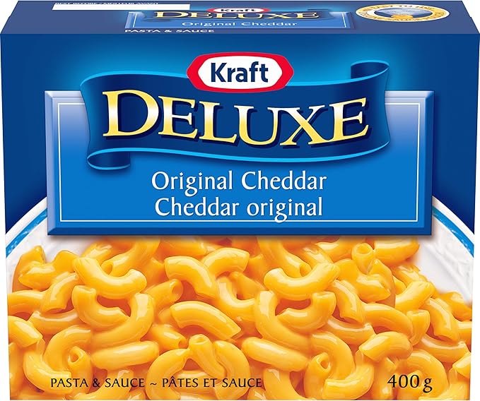 Kraft Deluxe Original Cheddar Macaroni & Cheese Dinner, 400g Amazon.ca