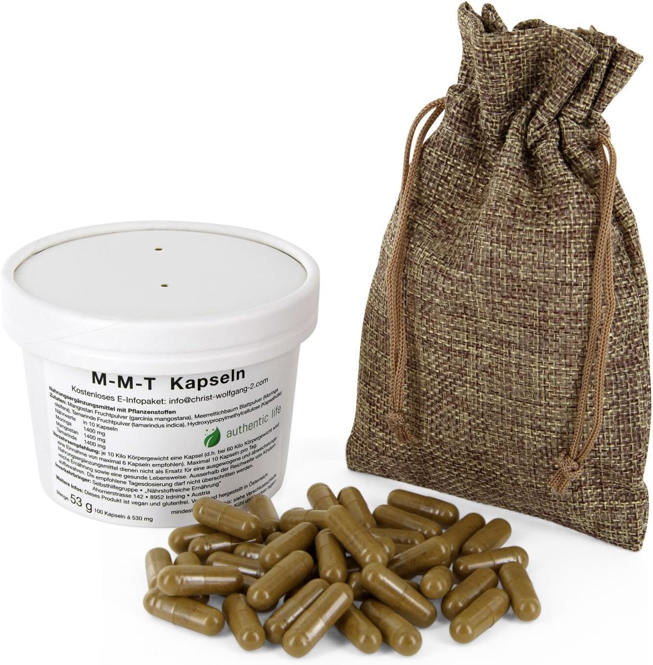 Fat burning complex - M-M-T capsules - Moringa olifeira + and mangosteen (Garcinia Cambogia) + Senne alexandria - 100 vegan capsules in carton - premium quality