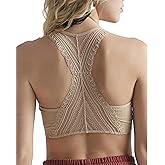 Seamless Lace Racerback Ribbed Knit Bralette Tank Top