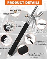 Tevlaphee Steering Wheel Lock Universal Heavy Duty 3 Keys Black view 2