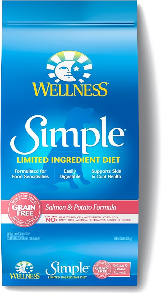 Wellness Simple Natural Grain Free Dry Limited Ingredient Dog Food Salmon Potato 24 Pound Bag