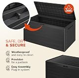 CASARIA 280L Waterproof Garden Storage Box Outdoor Plastic Parcel Tool Cushion view 4