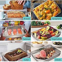 P&P CHEF Stainless Steel Baking Pan Set, Rectangle
