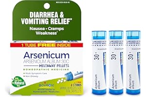 Boiron Arsenicum Album 30C Homeopathic Medicine for Relief from Diarrhea, Nausea, Vomiting, Cramps, and Traveler's Diarrhea - 3 Count (240 Pellets)