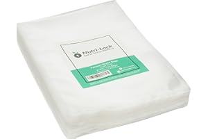 Nutri-Lock Vacuum Sealer Bags, 100 Quart Bags 8x12 Inch, Commercial Grade with BPA Free, Perfect for Sous Vide and Vac Storage