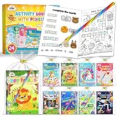 ZMLM Activity Books Party Favors for Kids - 24 Mini Activity Books for Kids | Includes 24 colored pencils &amp; Small Activity Books.Perfect for classroom prizes, birthday goodie bag stuffers, return gifts